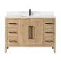 Altair Laurel 48" Free Standing Single Basin Vanity Set with Cabinet and Quartz Vanity Top Weathered Fir