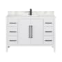 Altair Laurel 48" Free Standing Single Basin Vanity Set with Cabinet and Quartz Vanity Top White