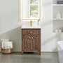 Altair Cerrito 24" Free Standing Single Basin Vanity Set with Cabinet and Ceramic Vanity Top Brown Brushed Oak