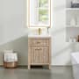 Altair Cerrito 24" Free Standing Single Basin Vanity Set with Cabinet and Ceramic Vanity Top Natural Oak