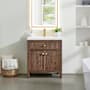 Altair Cerrito 30" Free Standing Single Basin Vanity Set with Cabinet and Engineered Stone Vanity Top Brown Brushed Oak