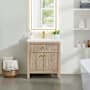 Altair Cerrito 30" Free Standing Single Basin Vanity Set with Cabinet and Engineered Stone Vanity Top Natural Oak