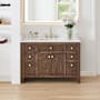 Altair Cerrito 48" Free Standing Single Basin Vanity Set with Cabinet and Engineered Stone Vanity Top Brown Oak