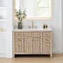 Altair Cerrito 48" Free Standing Single Basin Vanity Set with Cabinet and Engineered Stone Vanity Top Nature Oak