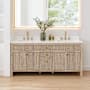 Altair Cerrito 72" Free Standing Double Basin Vanity Set with Cabinet and Engineered Stone Vanity Top Nature Oak