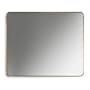 Altair Nettuno 36"W x 30"H Rectangular Flat Aluminum Framed Wall Mounted Bathroom Mirror Brushed Gold