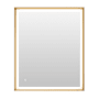 Altair Apollo 36"W x 30"H Rectangular Flat Aluminum Framed Wall Mounted Bathroom Mirror with LED Lighting Brushed Gold