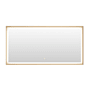 Altair Apollo 60"W x 30"H Rectangular Flat Aluminum Framed Wall Mounted Bathroom Mirror with LED Lighting Brushed Gold