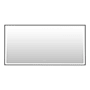 Altair Apollo 84"W x 42"H Rectangular Flat Aluminum Framed Wall Mounted Bathroom Mirror with LED Lighting Matte Black