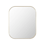 Altair Trielle 36"W x 30"H Rectangular Flat Aluminum Framed Wall Mounted Bathroom Mirror Brushed Gold