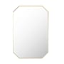 Altair Allure 24"W x 36"H Rectangular Flat Aluminum Framed Wall Mounted Bathroom Mirror Brushed Gold