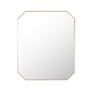 Altair Allure 36"W x 30"H Rectangular Flat Aluminum Framed Wall Mounted Bathroom Mirror Brushed Gold