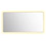 Altair Dazzle 84"W x 42"H Rectangular Flat Aluminum Framed Wall Mounted Bathroom Mirror with LED Lighting Brushed Gold