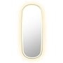 Altair Cellini 25-5/8"W x 65"H Oval Flat Aluminum Framed Full Length Mirror Brushed Gold