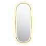 Altair Cellini 25-5/8"W x 65"H Oval Flat Aluminum Framed Full Length Mirror Matte Black