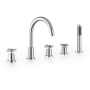 Altair Sorlia Deck Mounted Roman Tub Filler with Diverter - Includes Hand Shower Polished Chrome