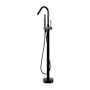 Altair Marina Floor Mounted Tub Filler with Built-In Diverter - Includes Hand Shower Matte Black