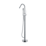 Altair Marina Floor Mounted Tub Filler with Built-In Diverter - Includes Hand Shower Polished Chrome