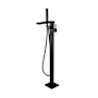 Altair Camino Floor Mounted Tub Filler with Built-In Diverter - Includes Hand Shower Matte Black