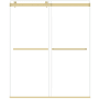 Altair Marcelo 76" High x 64" Wide Bypass Frameless Shower Door with Clear Glass Brushed Gold