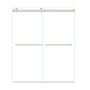 Altair Marcelo 76" High x 64" Wide Bypass Frameless Shower Door with Clear Glass Brushed Nickel