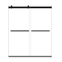 Altair Marcelo 76" High x 64" Wide Bypass Frameless Shower Door with Clear Glass Matte Black