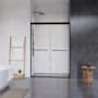 Altair Ennis 76" High x 48" Wide Bypass Framed Shower Door with Clear Glass Matte Black