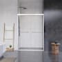 Altair Ennis 76" High x 48" Wide Bypass Framed Shower Door with Clear Glass Polished Chrome