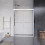 Altair Ennis 76" High x 60" Wide Bypass Framed Shower Door with Clear Glass Polished Chrome