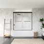 Altair Ennis 58" High x 60" Wide Bypass Framed Tub Door with Clear Glass Matte Black