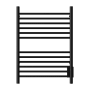 Amba Cape 23" W x 31-1/2" H 120v Stainless Steel Towel Warmer Matte Black Stainless Steel