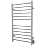 Amba Radiant 23-5/8"W x 41-3/4"H 120 V Plug-In/Hardwired Stainless Steel Towel Warmer with 12 Bars and Mounting Hardware Brushed