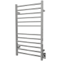 Amba Radiant 23-5/8"W x 41-3/4"H 120 V Plug-In/Hardwired Stainless Steel Towel Warmer with 12 Bars and Mounting Hardware Polished