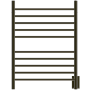 Amba Radiant 23-5/8"W x 31-7/8"H 120 V Plug-In/Hardwired Stainless Steel Towel Warmer with 10 Bars and Concealed Screws Brushed Bronze