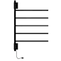 Amba Swivel 24-9/16"W x 34-5/8"H 120 V Hardwired or Plug-In Stainless Steel Towel Warmer Matte Black