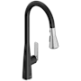 American Standard Aspirations 1.8 GPM Single Hole Pull Down Kitchen Faucet Matte Black / Stainless Steel