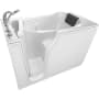 American Standard Premium 51-1/2" Walk-In Soaking Bathtub with Left-Hand Drain, Comfort Jets, and Quick Drain Pump - Roman Tub Filler and Handshower Included White