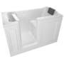 American Standard Three Wall Alcove Acrylic Whirlpool Walk-In Tub with Left Drain White