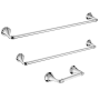 American Standard Delancey 3 Piece Bathroom Package with 24" Towel Bar, 18" Towel Bar, and Toilet Paper Holder Polished Chrome