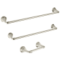 American Standard Delancey 3 Piece Bathroom Package with 24" Towel Bar, 18" Towel Bar, and Toilet Paper Holder Brushed Nickel