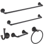 American Standard Delancey 5 Piece Bathroom Package with 24" Towel Bar, 18" Towel Bar, Robe Hook, Towel Ring, and Toilet Paper Holder Legacy Bronze