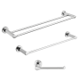American Standard Studio S 3 Piece Bathroom Package with 24" Double Towel Bar, 18" Towel Bar, and Toilet Paper Holder Polished Chrome