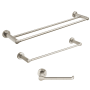American Standard Studio S 3 Piece Bathroom Package with 24" Double Towel Bar, 18" Towel Bar, and Toilet Paper Holder Brushed Nickel