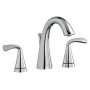 American Standard Fluent 1.2 GPM Widespread Bathroom Faucet with Red and Blue Indicators and Pop-Up Drain Assembly Polished Chrome