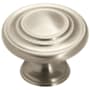 Amerock Inspirations 1-5/16 Inch Diameter Mushroom Cabinet Knob - Pack of 10 Satin Nickel