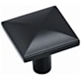 Amerock Extensity 1-1/8 Inch Square Cabinet Knob - Pack of 10 Matte Black