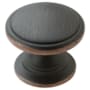 Amerock Ravino 1-1/4 Inch Diameter Mushroom Cabinet Knob - Package of 25 Oil Rubbed Bronze