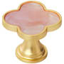 Amerock Accents 1-1/4 Inch Designer Cabinet Knob - Pack of 2 Gold / Pink