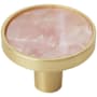 Amerock Accents 1-1/4 Inch Round Cabinet Knob - Pack of 2 Gold / Pink