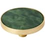 Amerock Accents 2 Inch Round Cabinet Knob - Pack of 2 Gold / Emerald Green